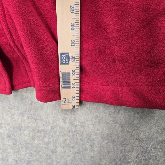 Woman Within Red Fleece Jacket 1X - Picture 7 of 8